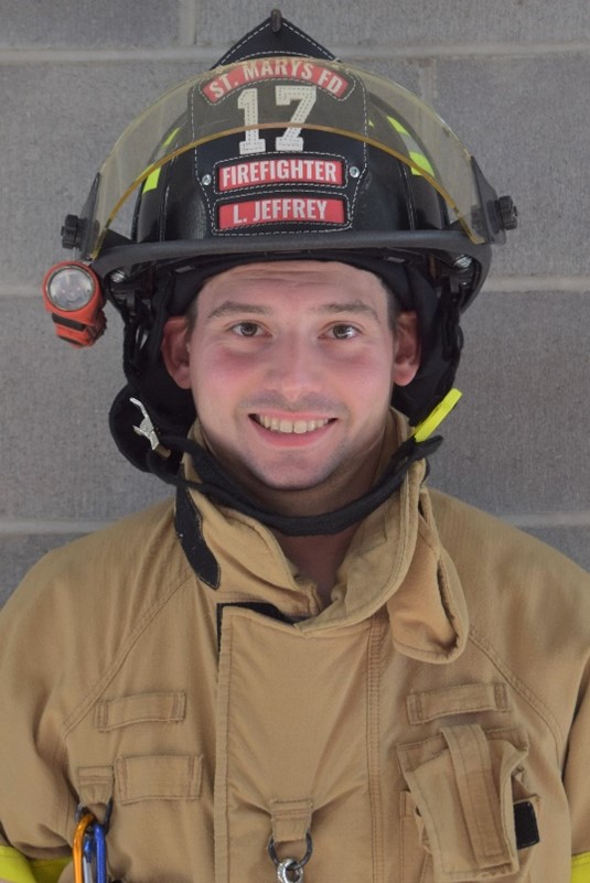 Firefighter Lucas Jeffrey named Firefighter of the Month for July