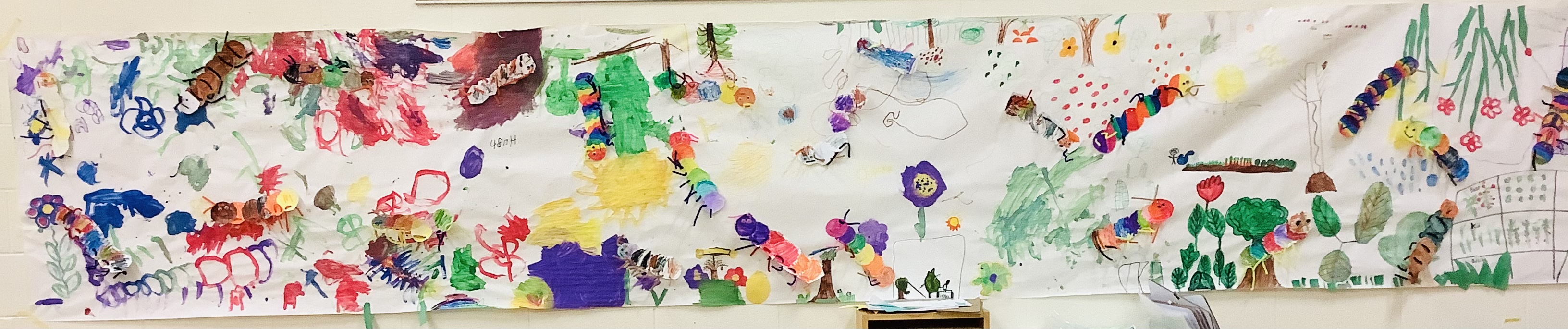 kids drawing of garden