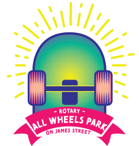 Rotary All Wheels Park on James Street Logo