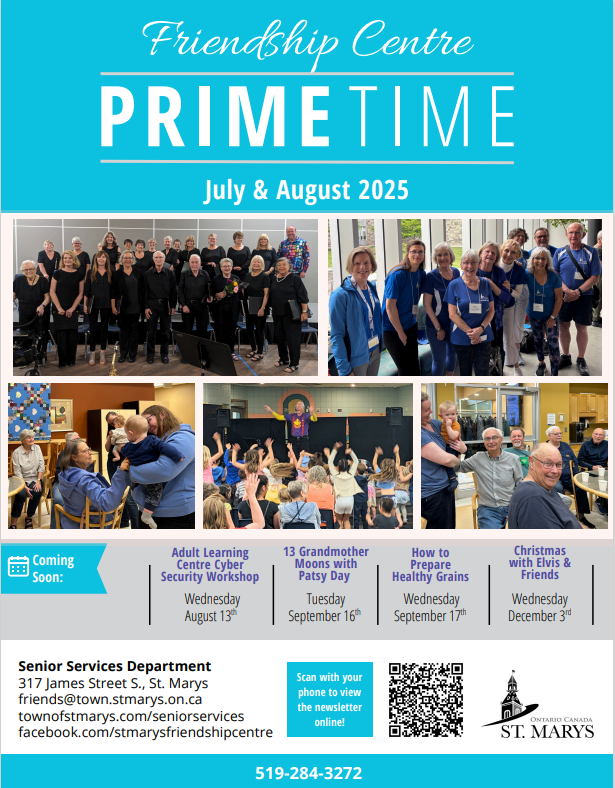 Friendship Centre newsletter cover page