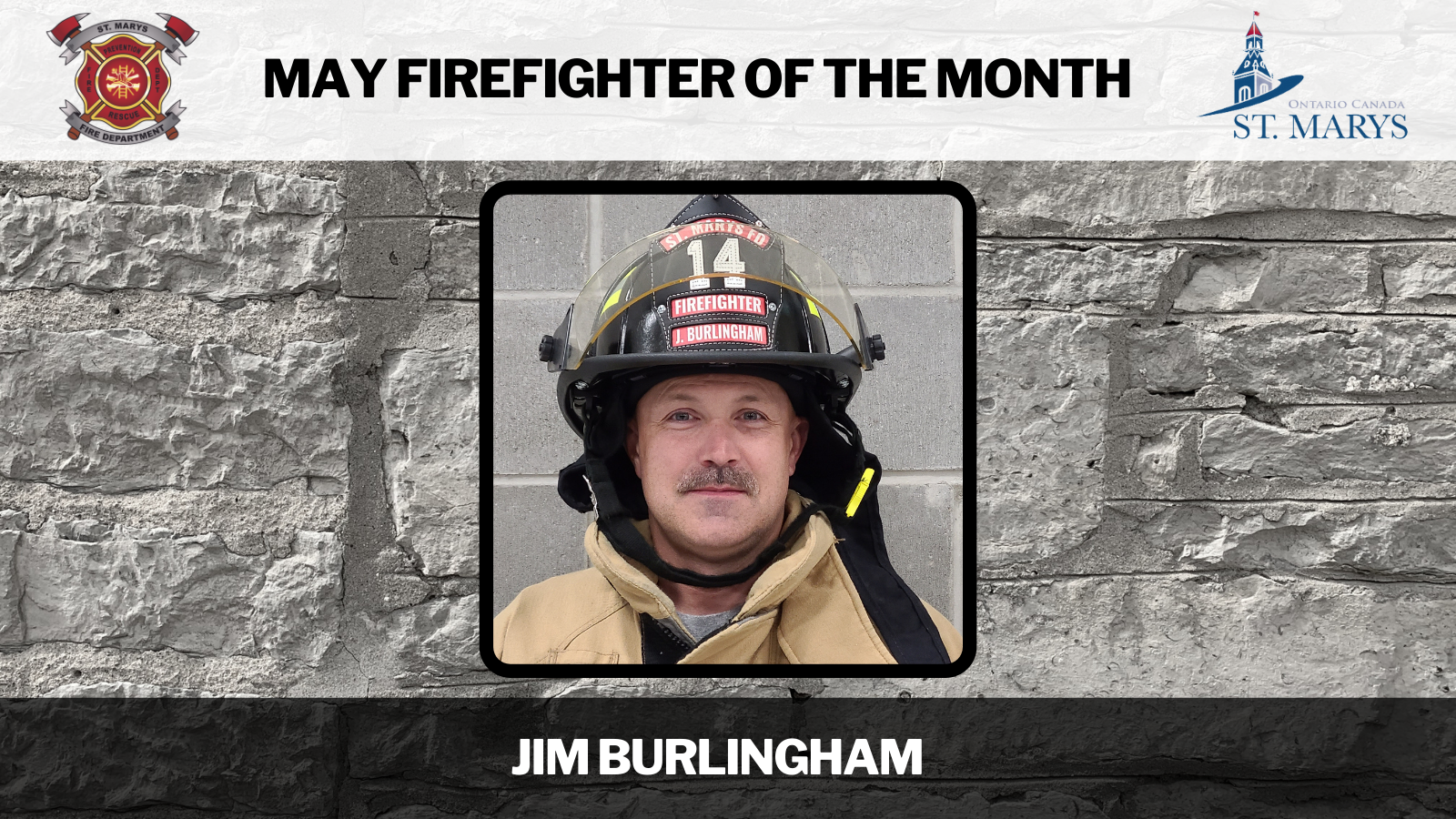 Jim Burlingham Firefighter of the Month