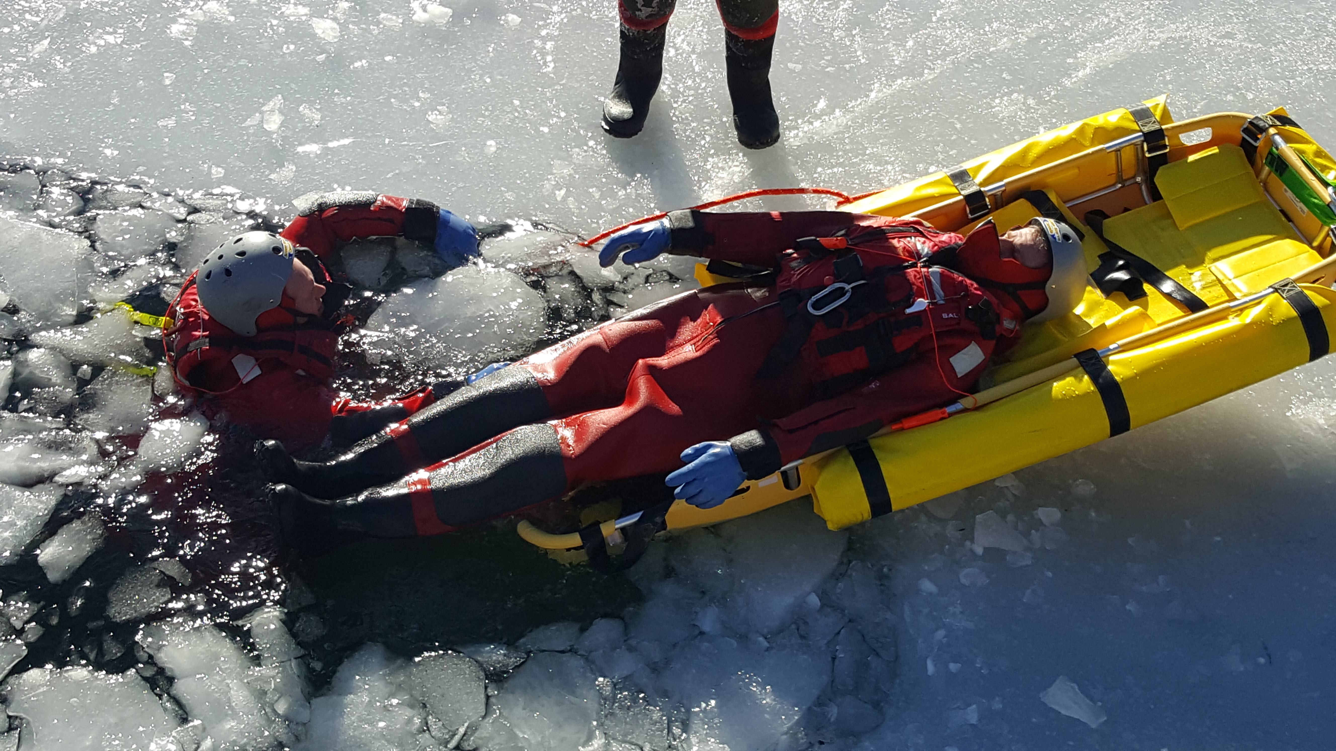 Ice rescue training