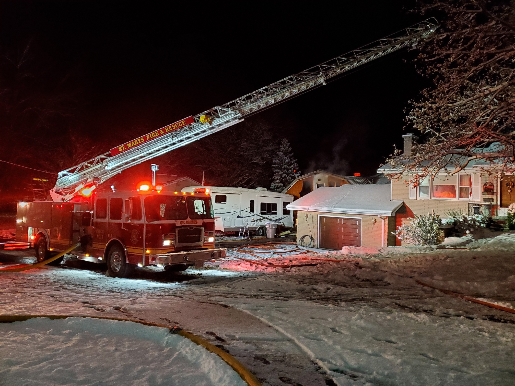 Ladder truck in use 2019