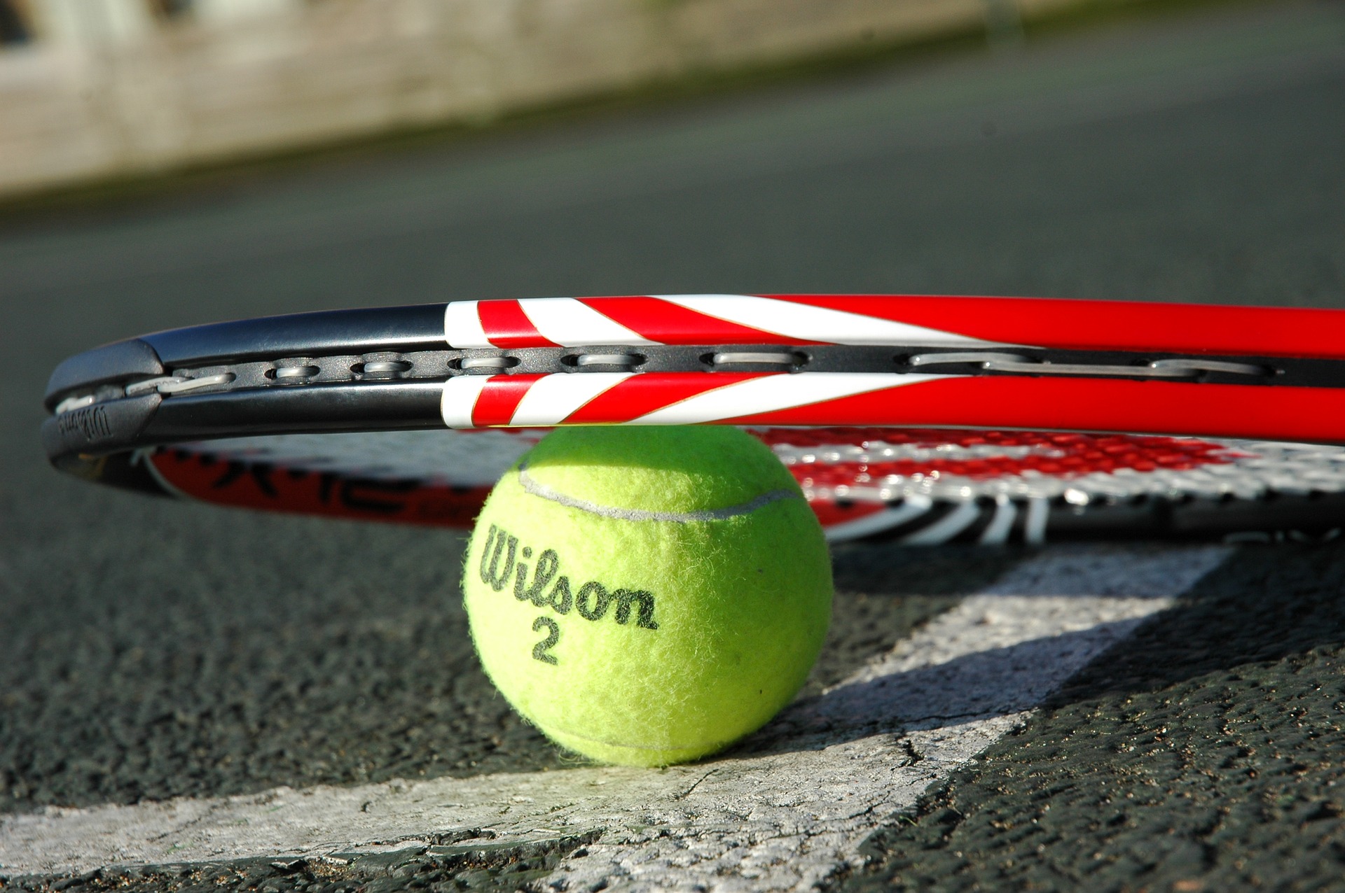 Tennis racket and ball