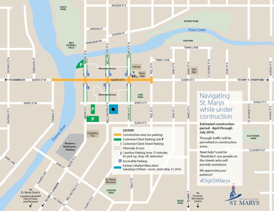 Map Of St Marys Ontario Queen Street Reconstruction - Town Of St. Marys
