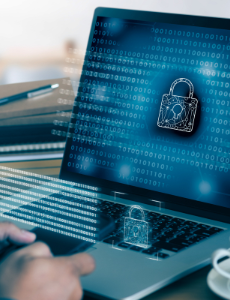Image of a computer screen with a lock showing