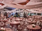 Room setup for Christmas party