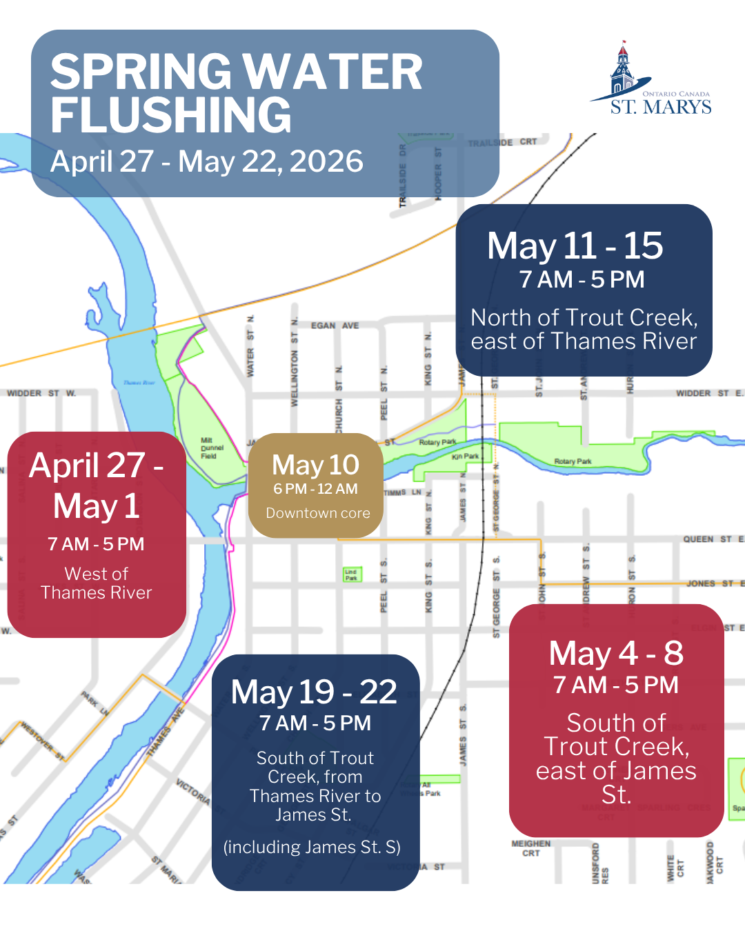 Spring flushing map