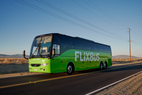 Flixbus driving on highway